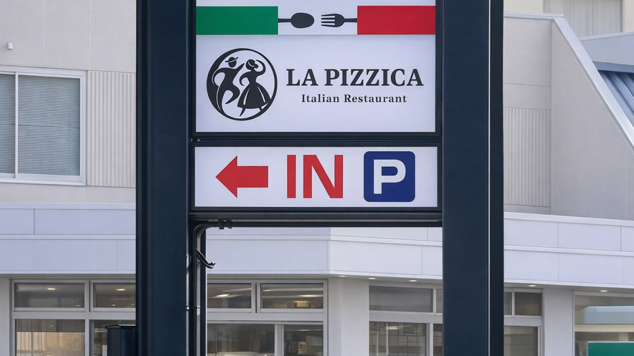 LA PIZZICA_road sign